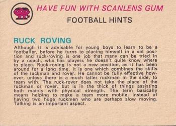 1977 Scanlens VFL #61 Rob Beecroft Back